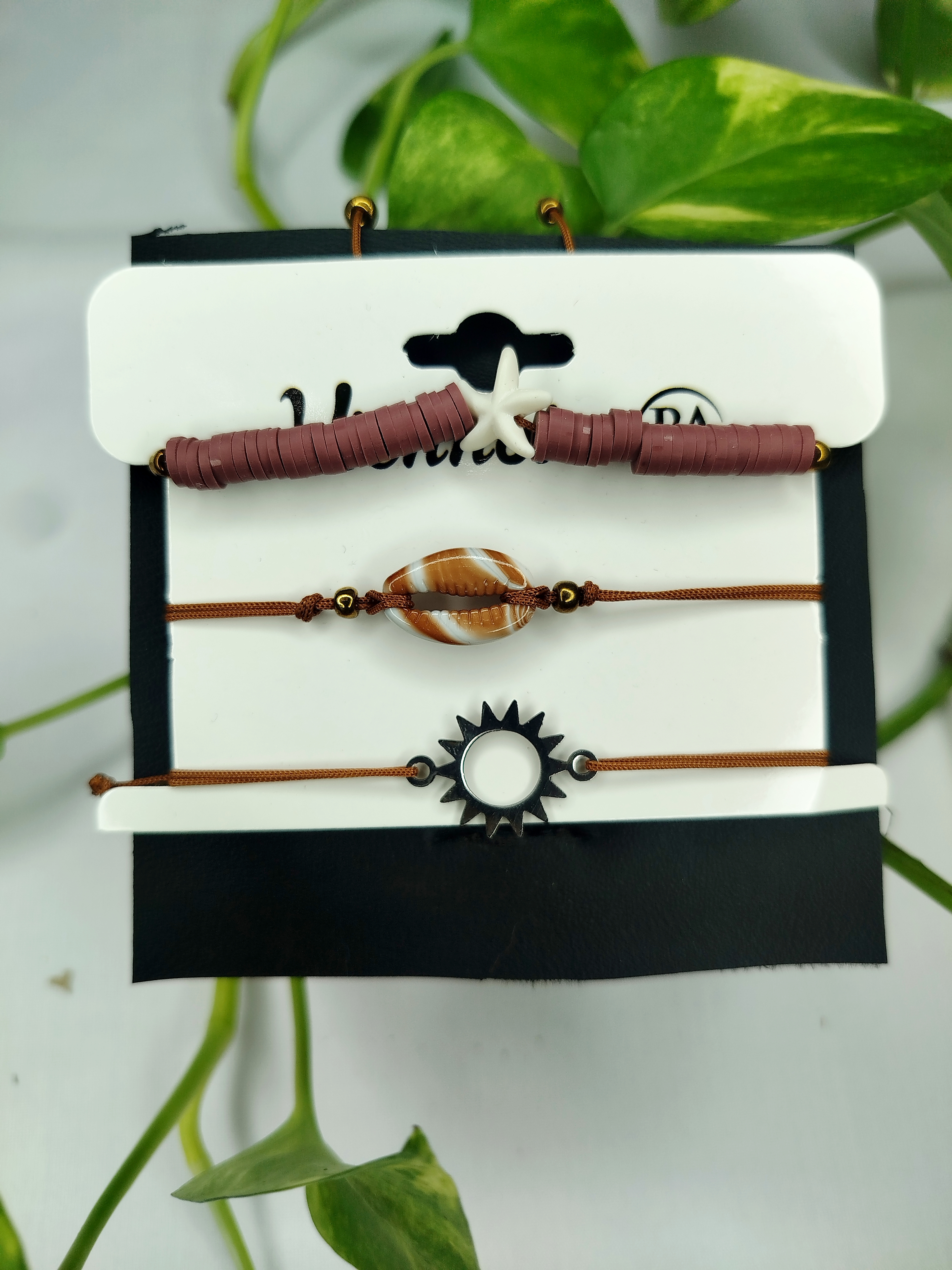 دستبند سه تایی ماه .صدف . فیمو